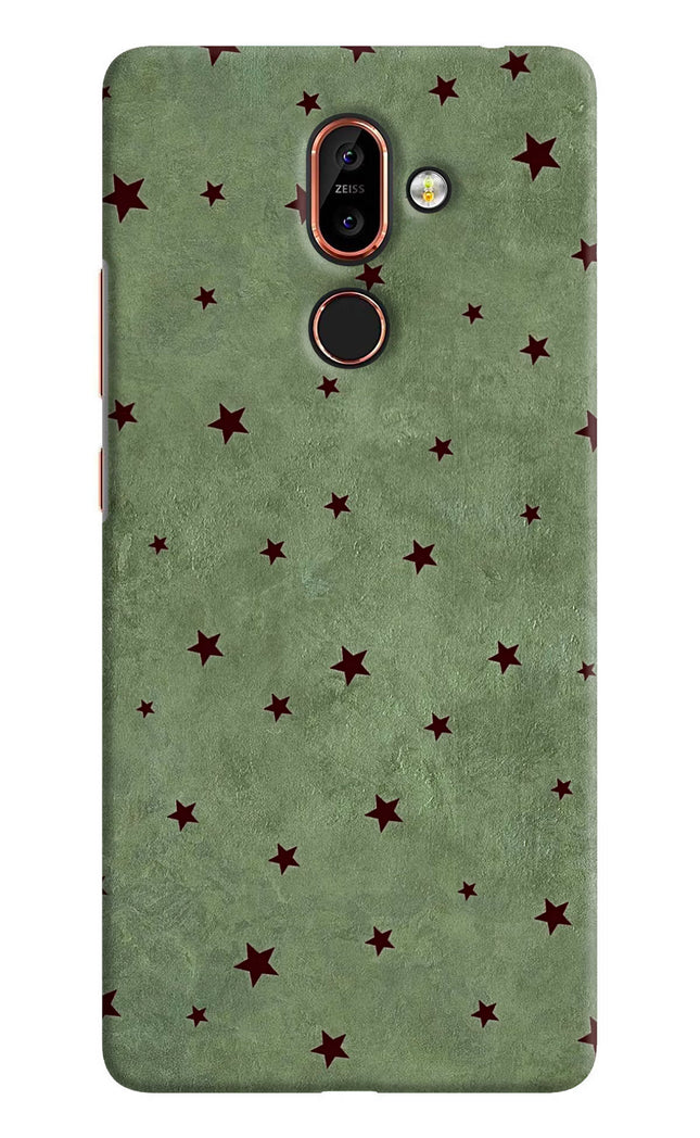 Green Stars Nokia 7 Plus Hard Case Back Cover by Casekaro