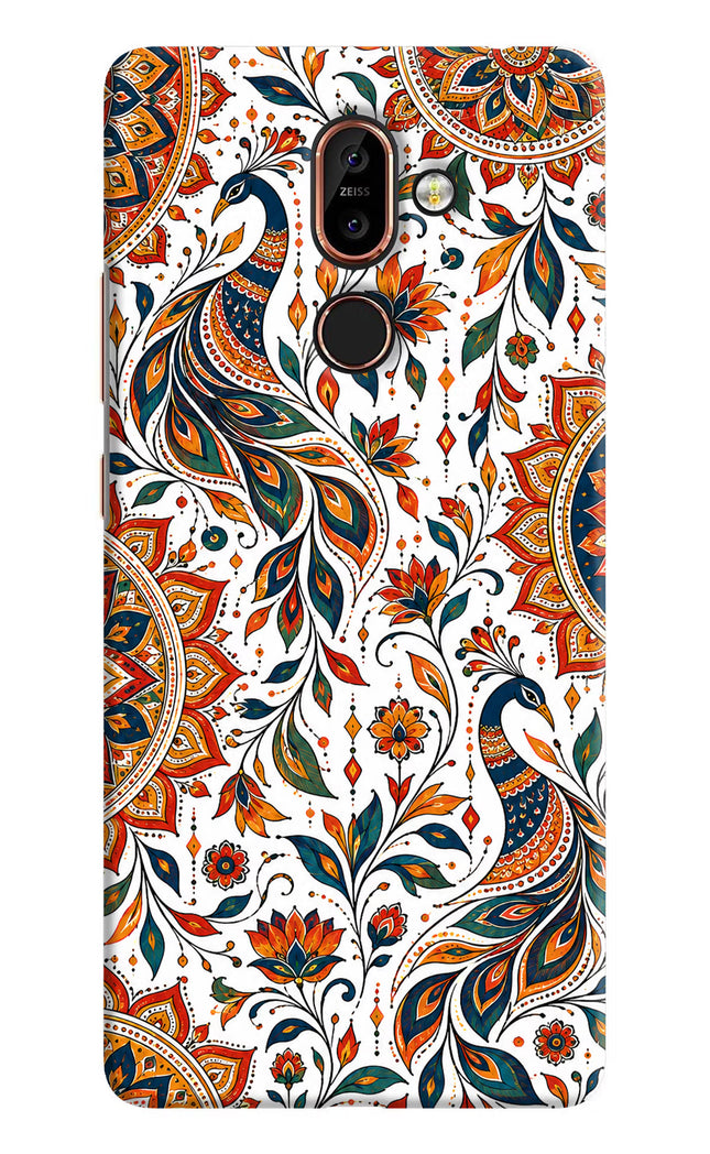 White Mayura Nokia 7 Plus Hard Case Back Cover by Casekaro