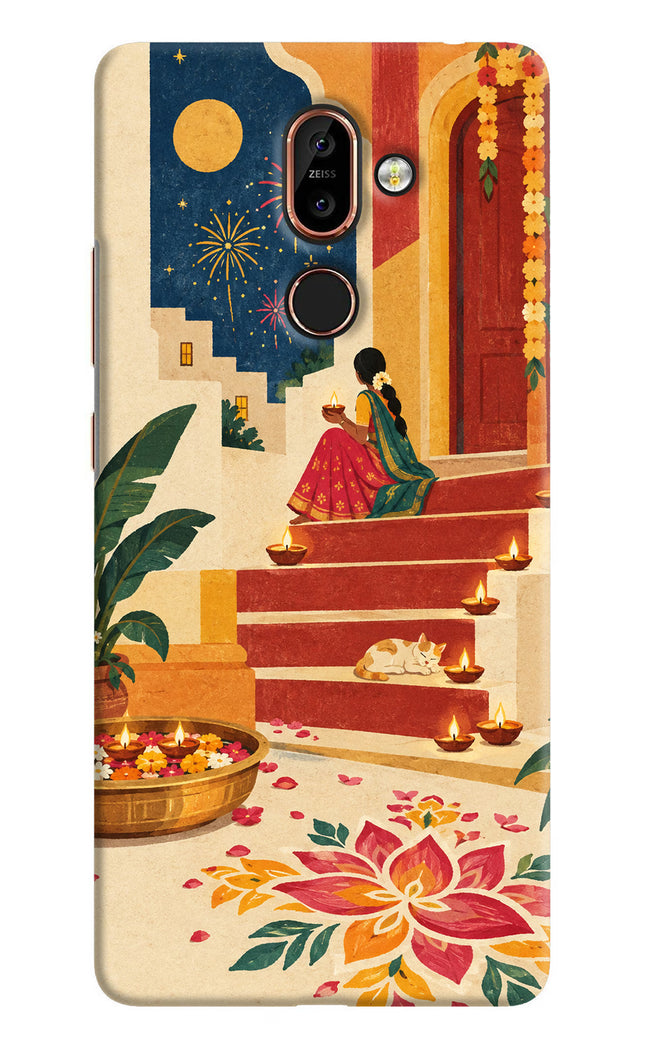 Diwali Rangoli Nokia 7 Plus Back Cover