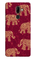 Maroon Elephant Nokia 7 Plus Back Cover