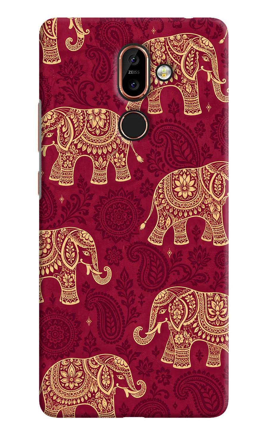 Maroon Elephant Nokia 7 Plus Back Cover, Hard case