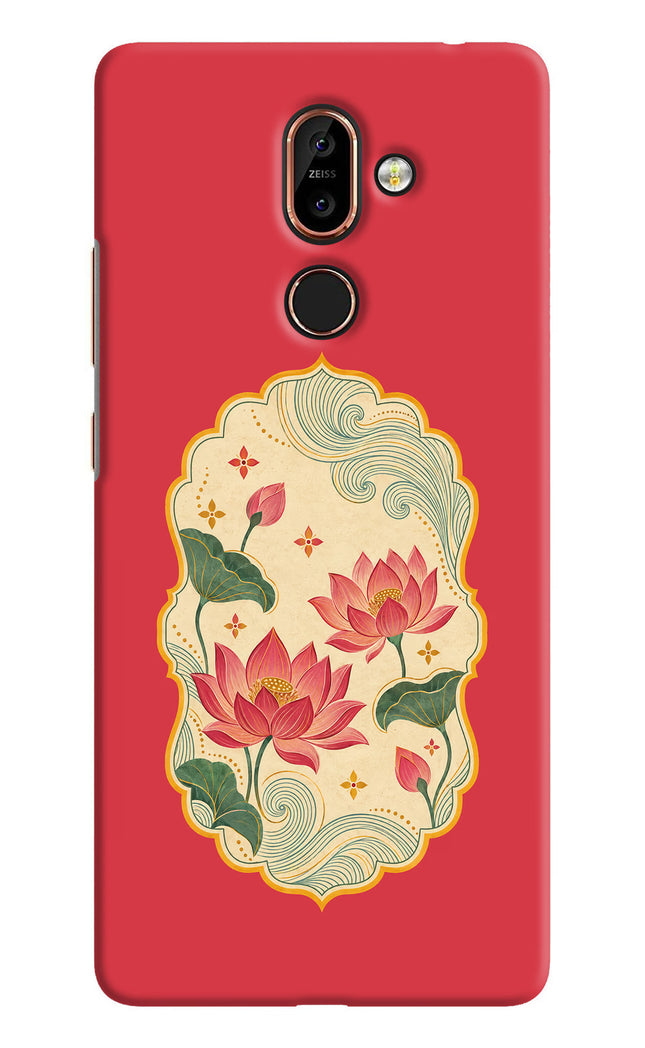 Pink Lotus Nokia 7 Plus Back Cover