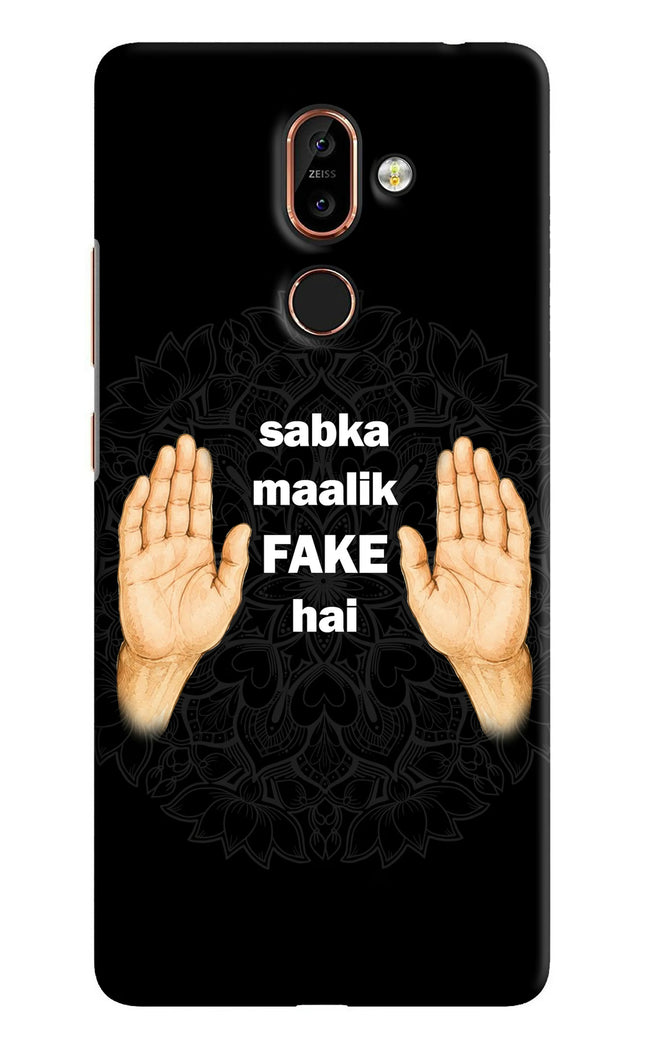 Sabka Malik Fake Nokia 7 Plus Hard Case Back Cover by Casekaro
