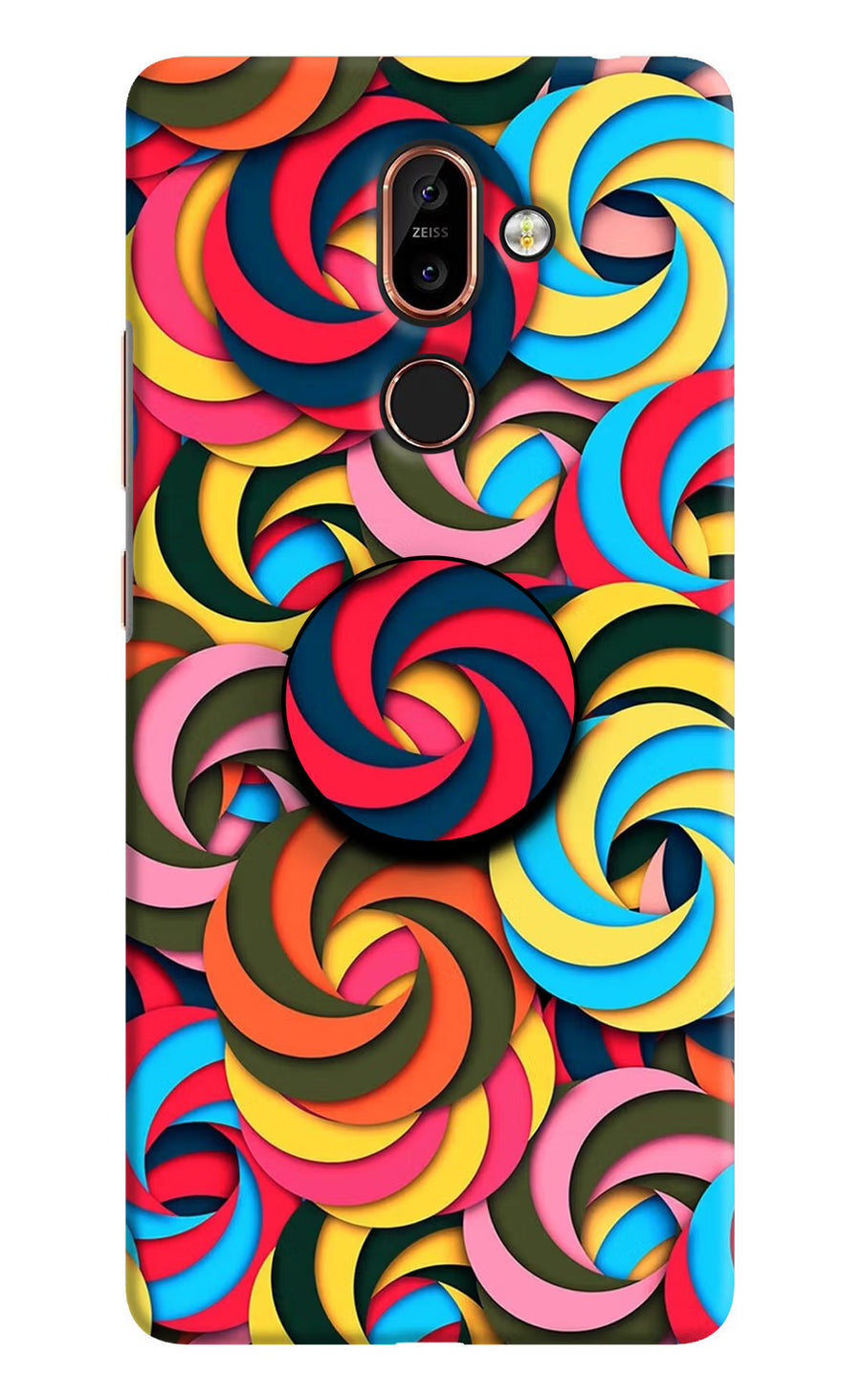 Spiral Pattern Nokia 7 Plus Pop Case, Hard case