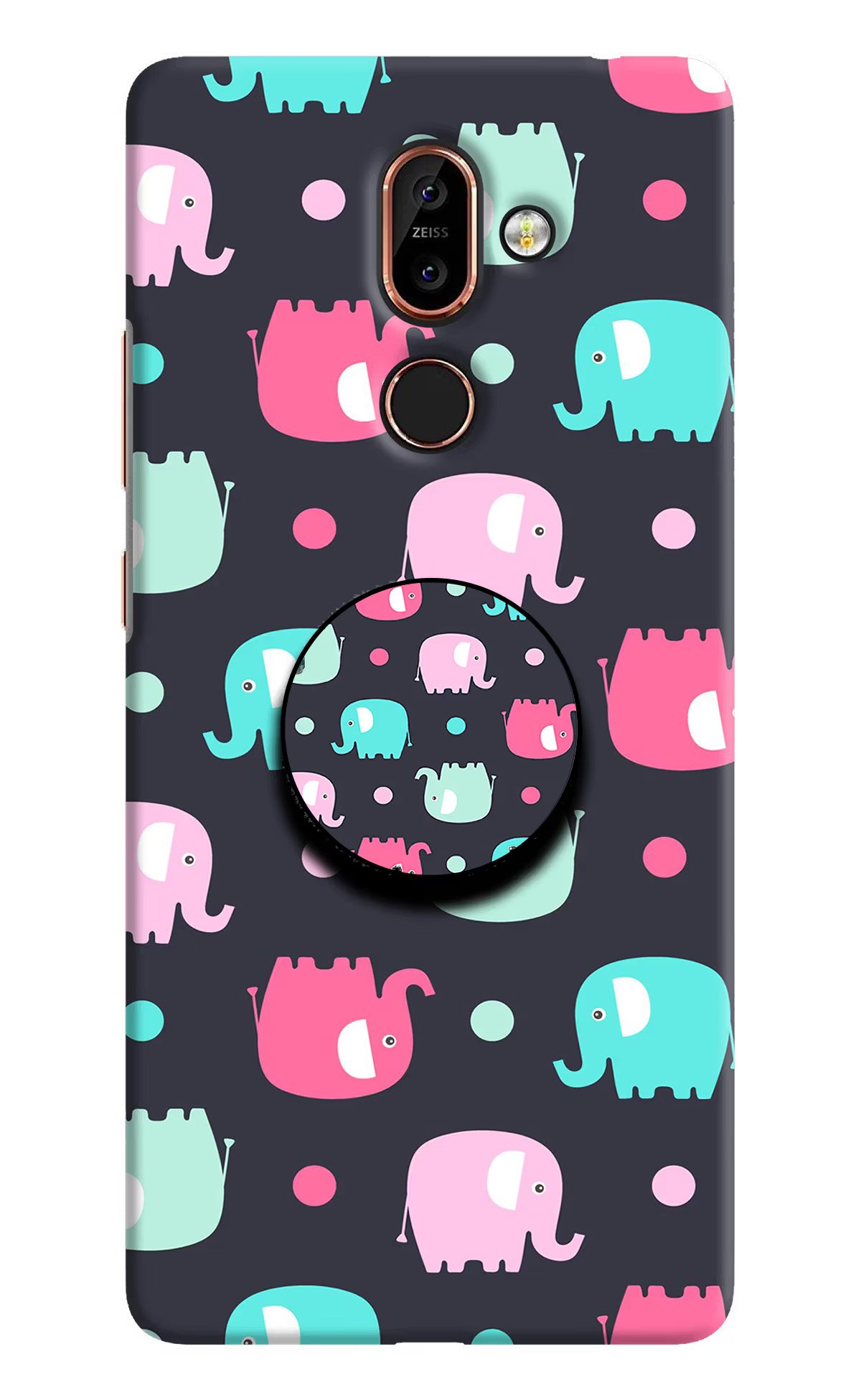 Baby Elephants Nokia 7 Plus Pop Case by Casekaro