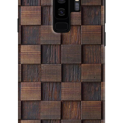 Wooden Cube Design Samsung S9 Plus Hard Case Back Cover by Casekaro