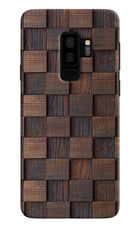 Wooden Cube Design Samsung S9 Plus Hard Case Back Cover by Casekaro