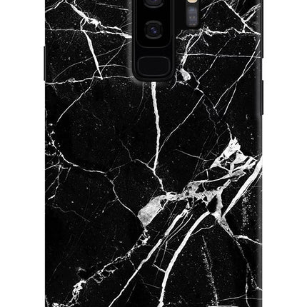 Black Marble Pattern Samsung S9 Plus Hard Case Back Cover by Casekaro