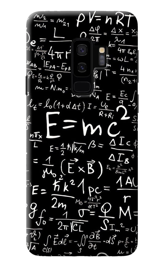 Physics Albert Einstein Formula Samsung S9 Plus Back Cover