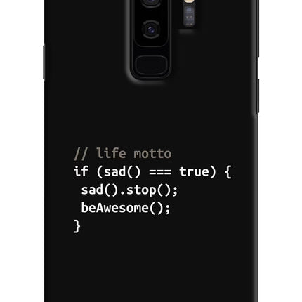 Life Motto Code Samsung S9 Plus Hard Case Back Cover by Casekaro