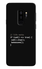 Life Motto Code Samsung S9 Plus Hard Case Back Cover by Casekaro