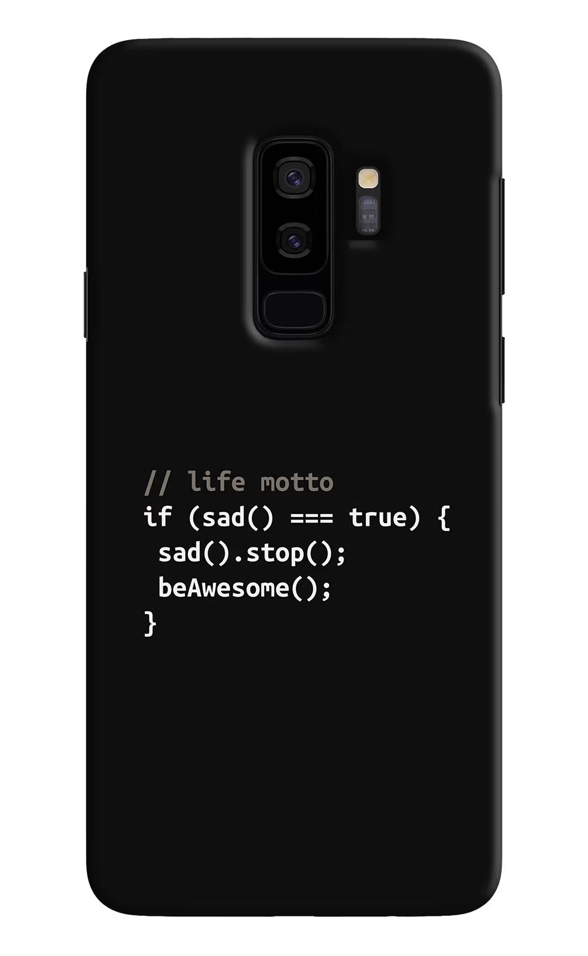 Life Motto Code Samsung S9 Plus Hard Case Back Cover by Casekaro