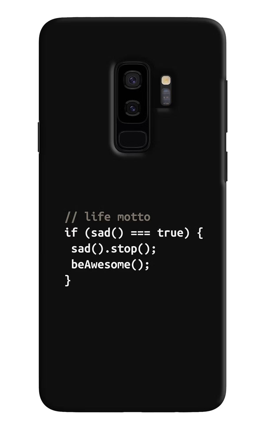 Life Motto Code Samsung S9 Plus Back Cover, Hard case