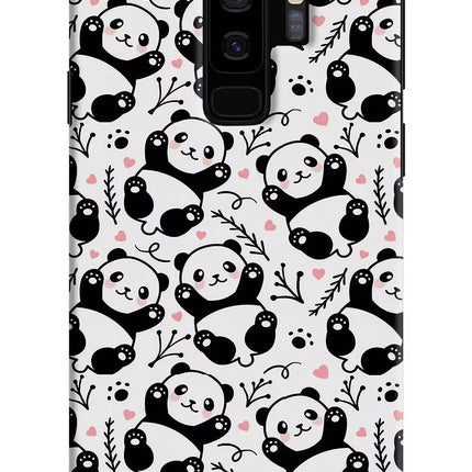 Cute Panda Samsung S9 Plus Hard Case Back Cover by Casekaro