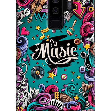 Music Graffiti Samsung S9 Plus Hard Case Back Cover by Casekaro