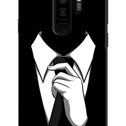 Black Tie Samsung S9 Plus Hard Case Back Cover by Casekaro