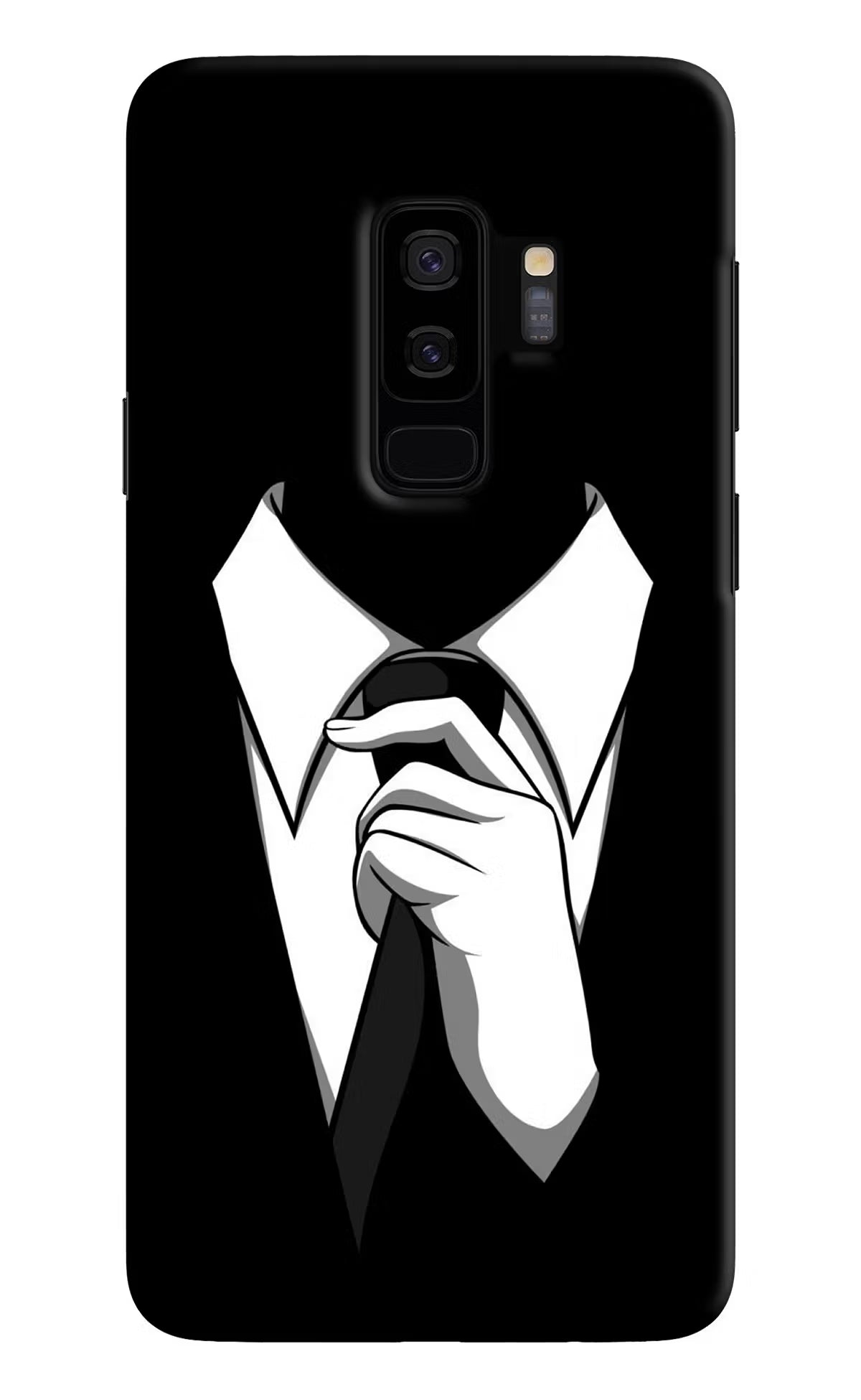 Black Tie Samsung S9 Plus Hard Case Back Cover by Casekaro