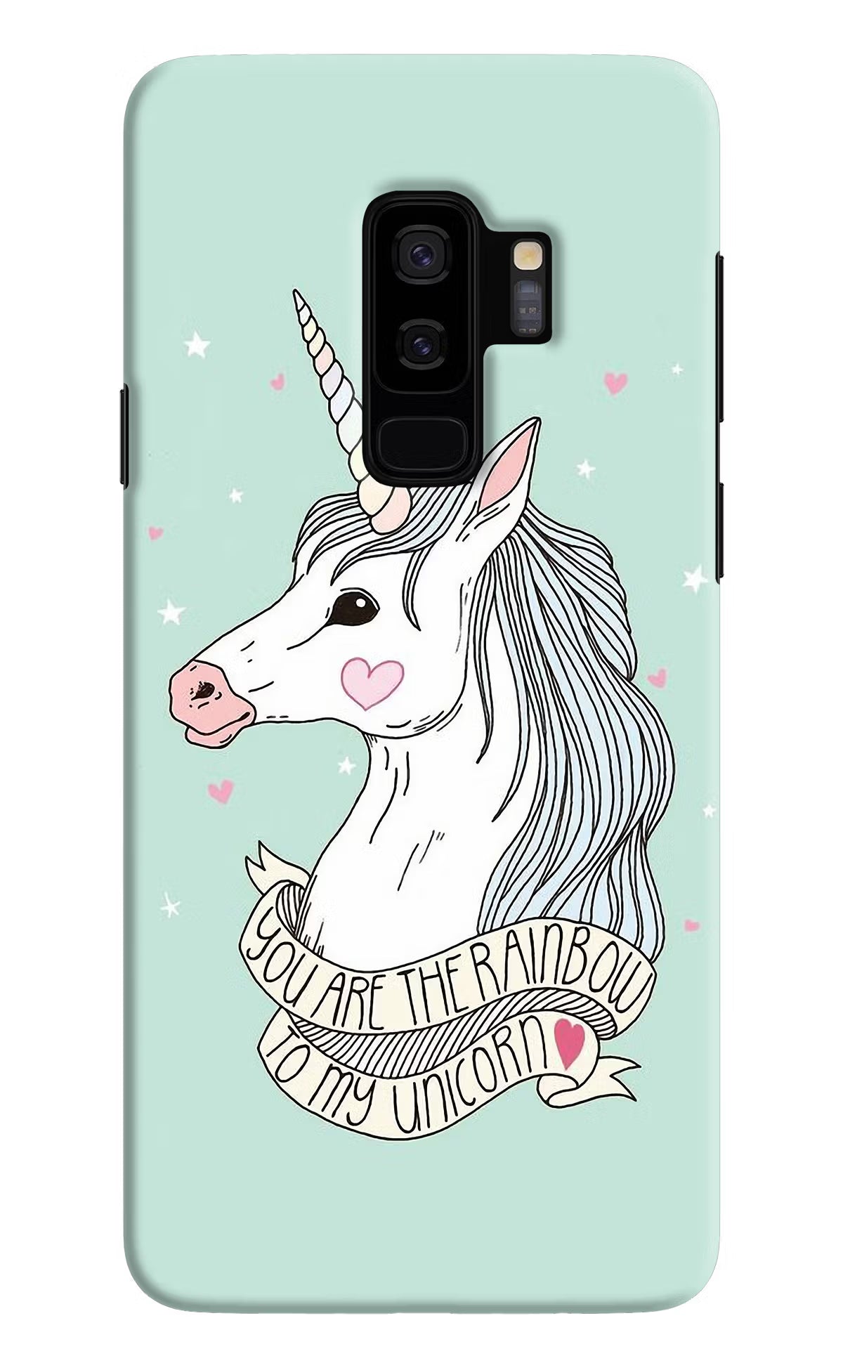 Unicorn Wallpaper Samsung S9 Plus Hard Case Back Cover by Casekaro