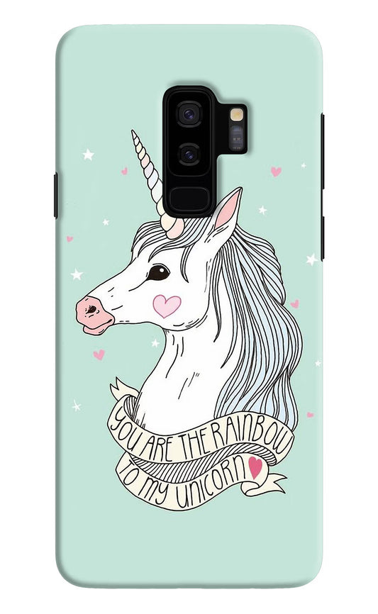 Unicorn Wallpaper Samsung S9 Plus Hard Case Back Cover by Casekaro
