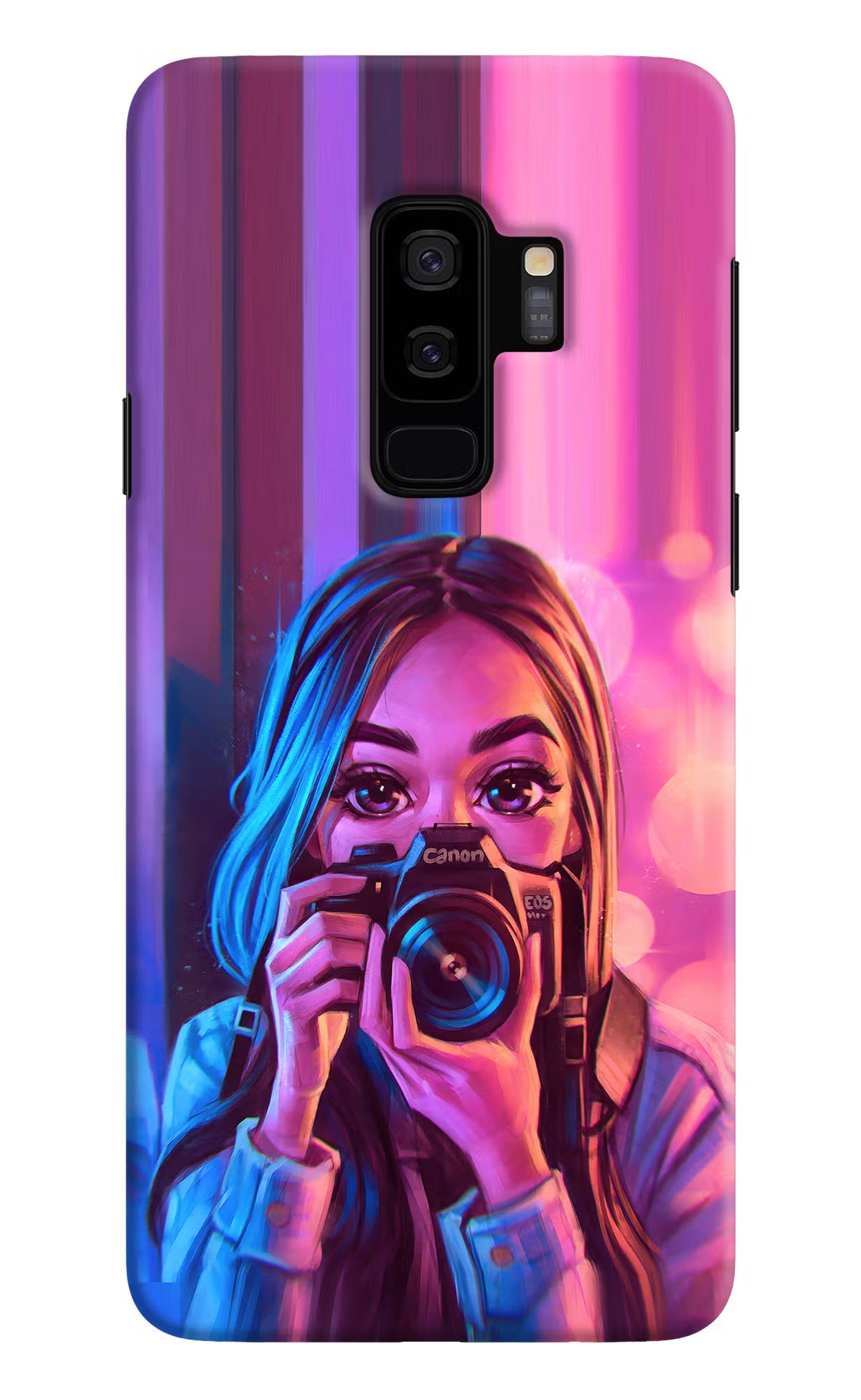 Girl Photographer Samsung S9 Plus Hard Case Back Cover by Casekaro