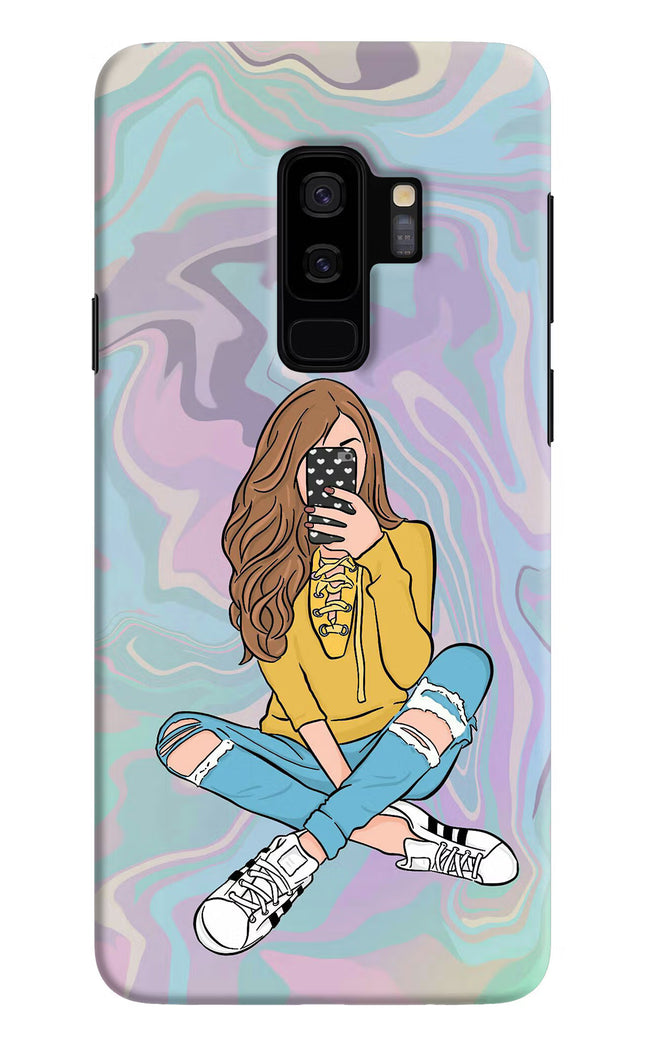 Selfie Girl Samsung S9 Plus Hard Case Back Cover by Casekaro
