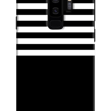 Black and White Print Samsung S9 Plus Hard Case Back Cover by Casekaro
