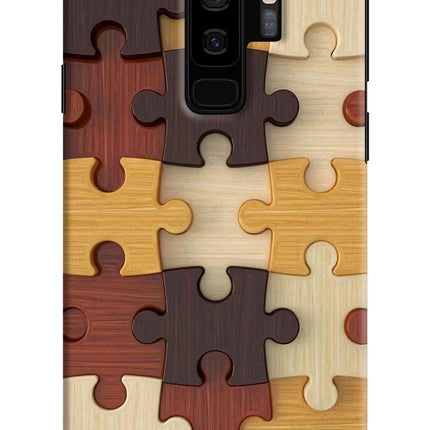 Wooden Puzzle Samsung S9 Plus Hard Case Back Cover by Casekaro