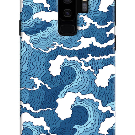 Blue Waves Samsung S9 Plus Hard Case Back Cover by Casekaro