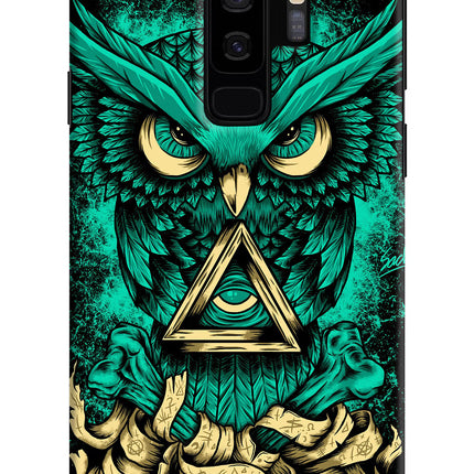 Green Owl Samsung S9 Plus Hard Case Back Cover by Casekaro