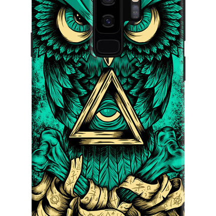Green Owl Samsung S9 Plus Hard Case Back Cover by Casekaro