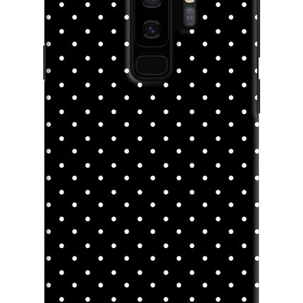 White Dots Samsung S9 Plus Hard Case Back Cover by Casekaro