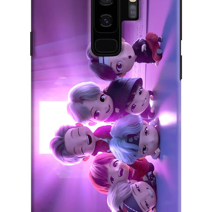 BTS Chibi Samsung S9 Plus Hard Case Back Cover by Casekaro