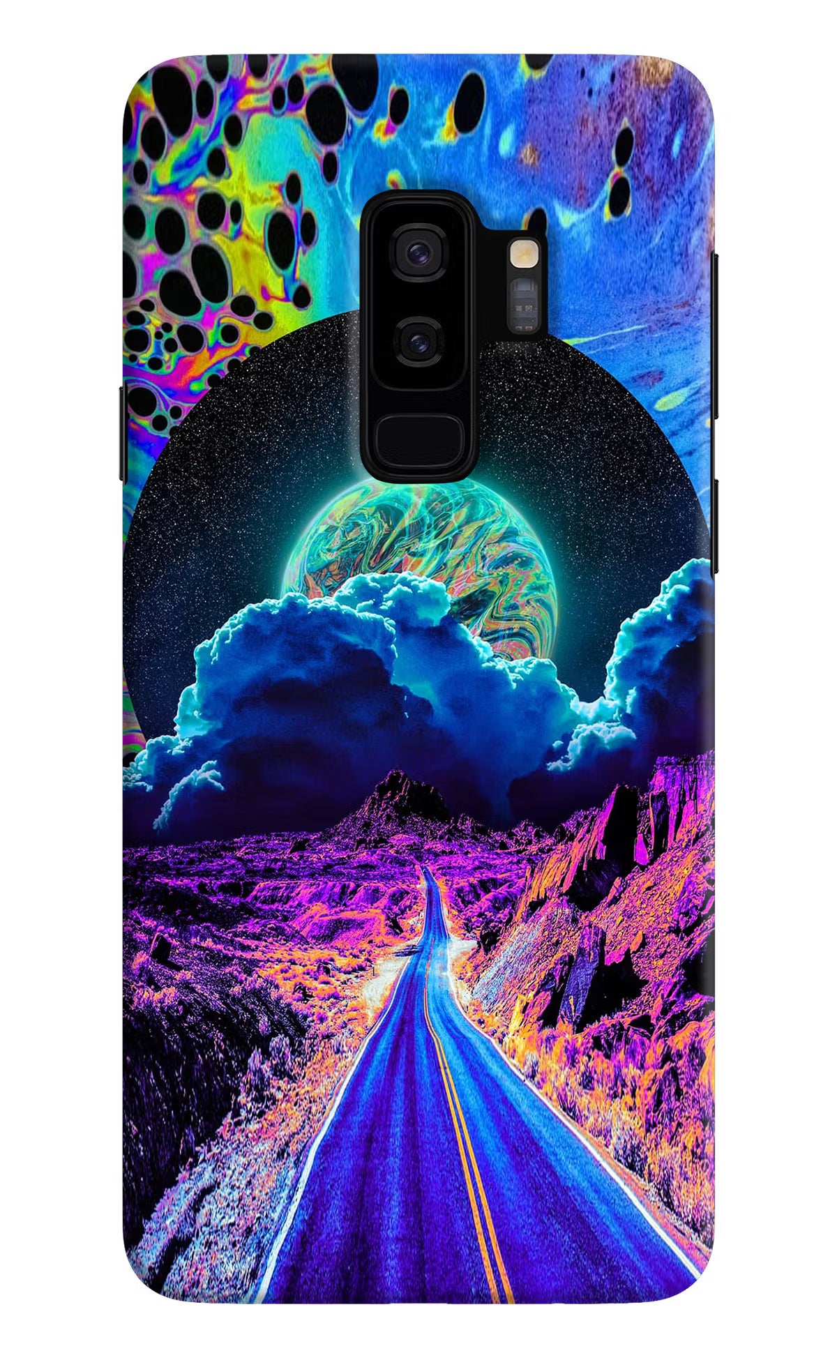 Psychedelic Painting Samsung S9 Plus Hard Case Back Cover by Casekaro