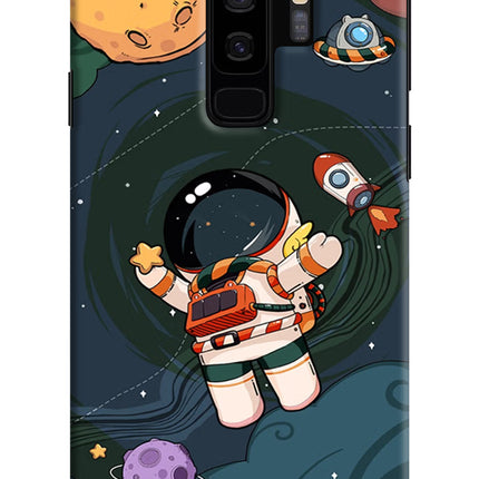 Cartoon Astronaut Samsung S9 Plus Hard Case Back Cover by Casekaro