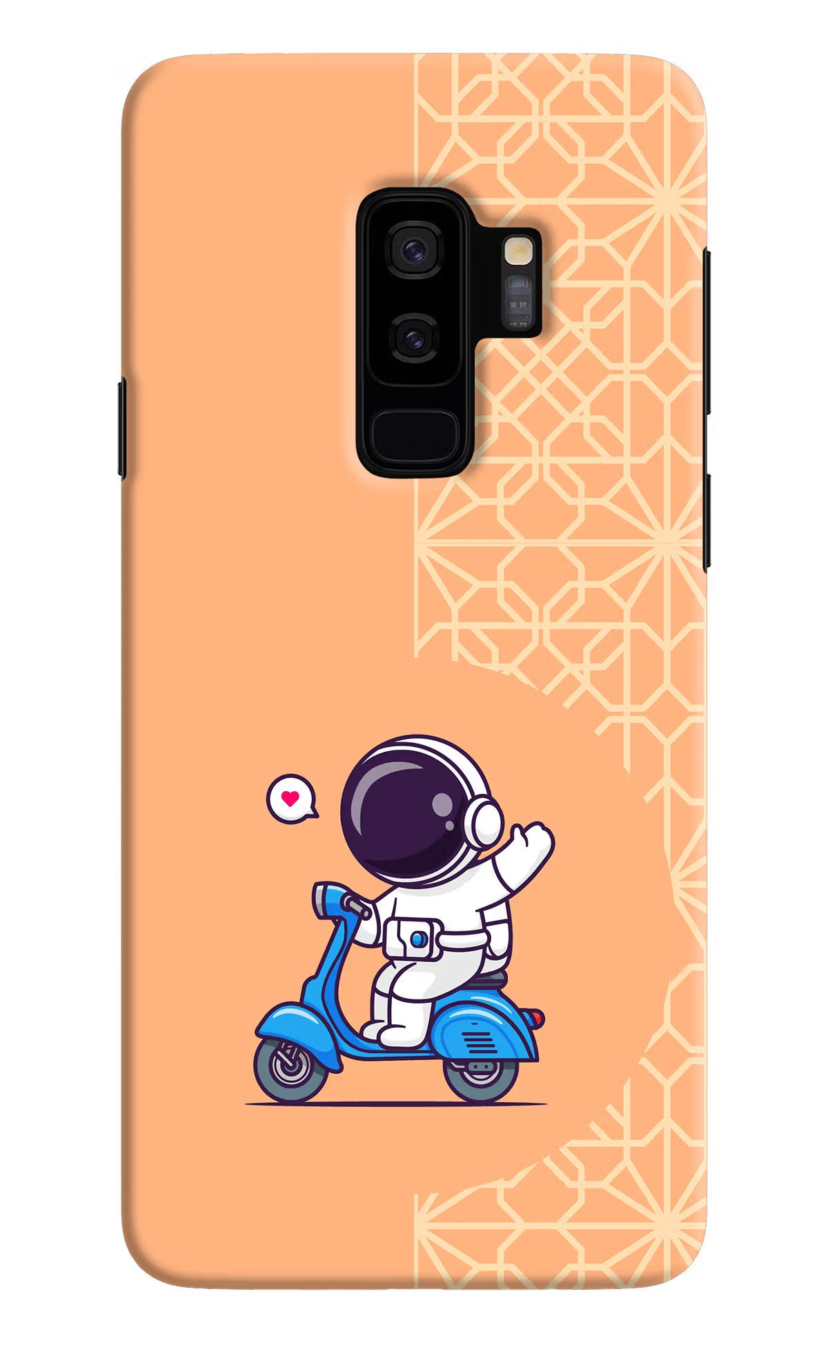 Cute Astronaut Riding Samsung S9 Plus Hard Case Back Cover by Casekaro