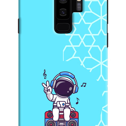 Cute Astronaut Chilling Samsung S9 Plus Hard Case Back Cover by Casekaro