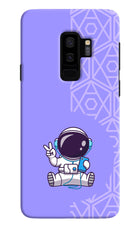 Cute Astronaut Chilling Samsung S9 Plus Hard Case Back Cover by Casekaro