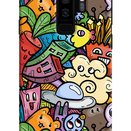 Veggie Doodle Samsung S9 Plus Hard Case Back Cover by Casekaro