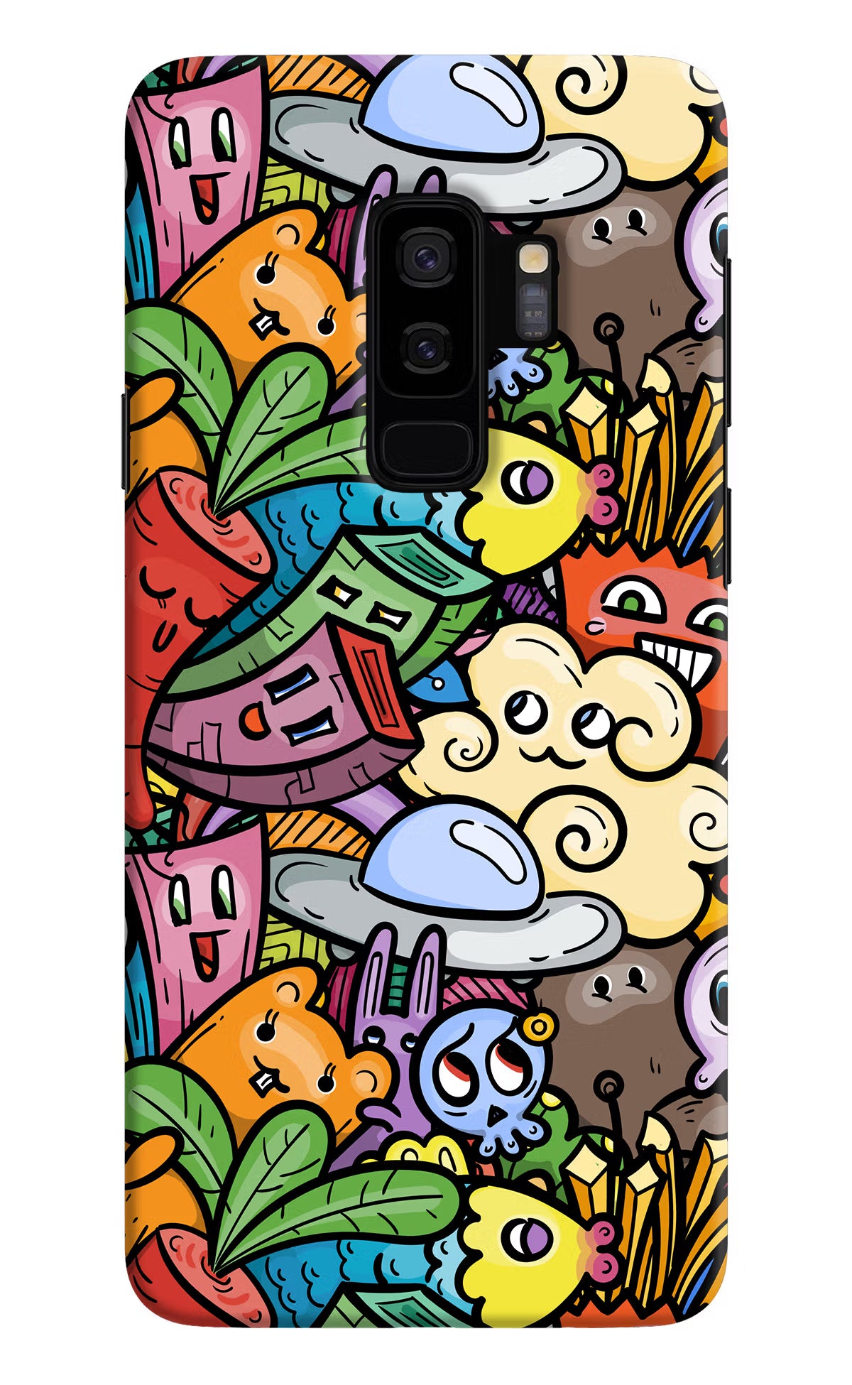 Veggie Doodle Samsung S9 Plus Hard Case Back Cover by Casekaro