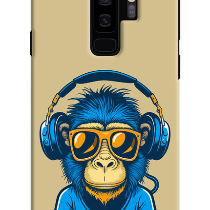 Monkey Headphone Samsung S9 Plus Hard Case Back Cover by Casekaro