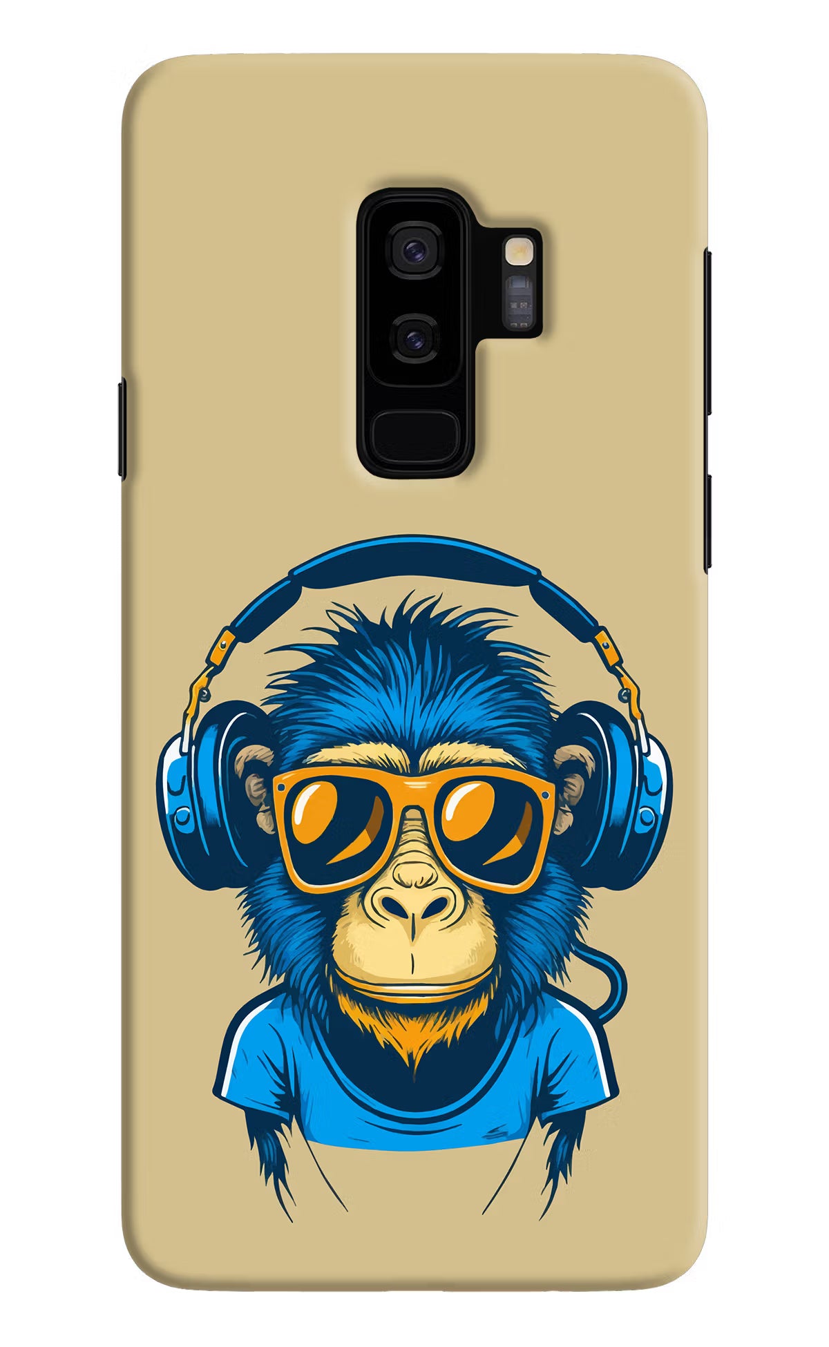 Monkey Headphone Samsung S9 Plus Hard Case Back Cover by Casekaro