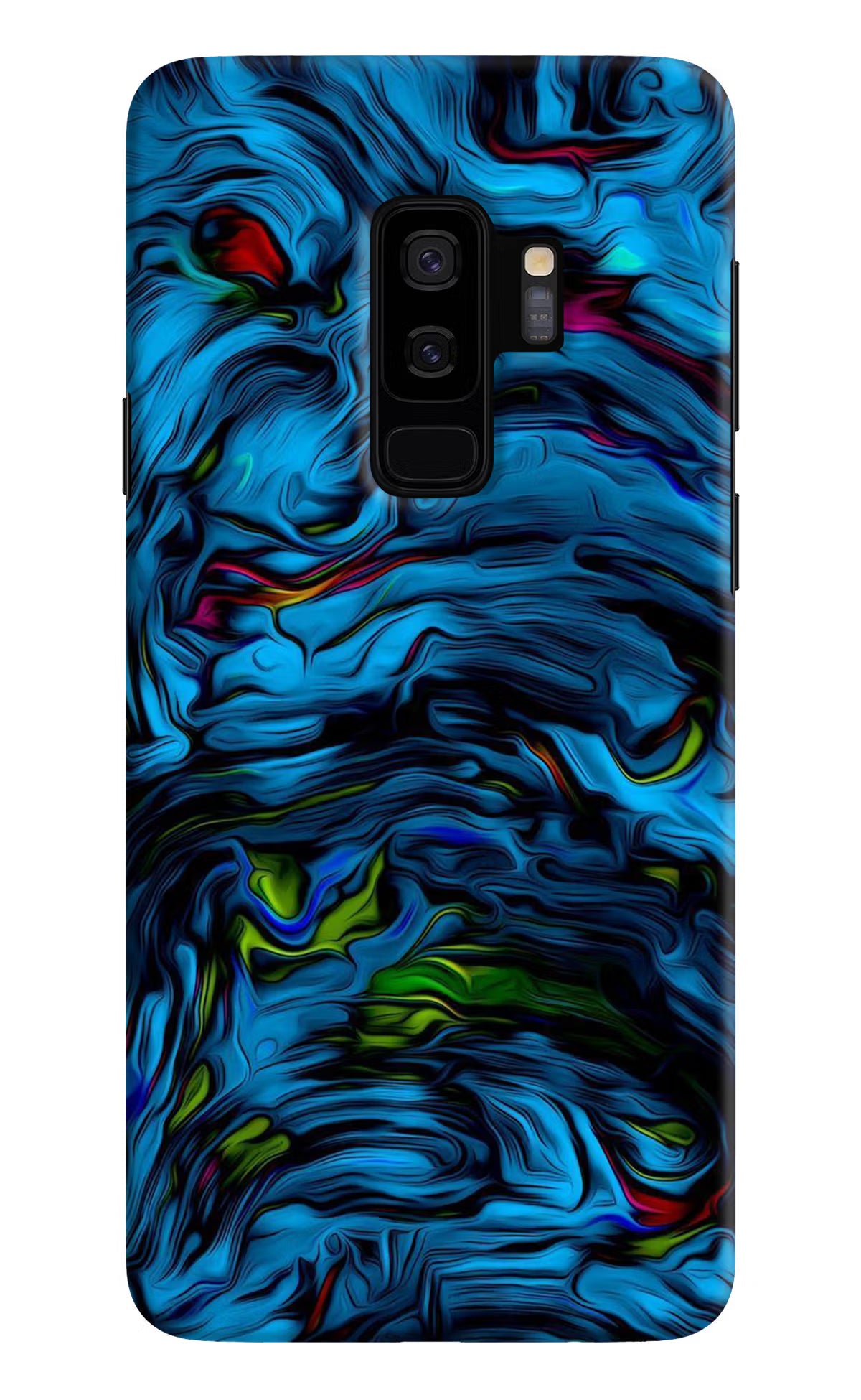 Dark Blue Abstract Samsung S9 Plus Hard Case Back Cover by Casekaro