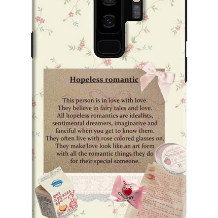 Hopeless Romantic Samsung S9 Plus Hard Case Back Cover by Casekaro