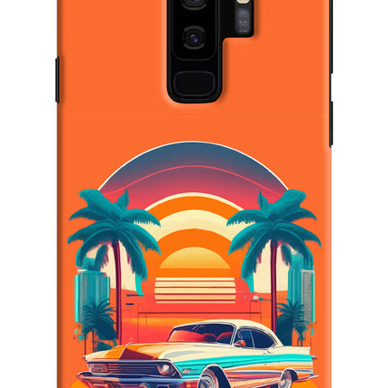 Palm Drive 80s Samsung S9 Plus Hard Case Back Cover by Casekaro