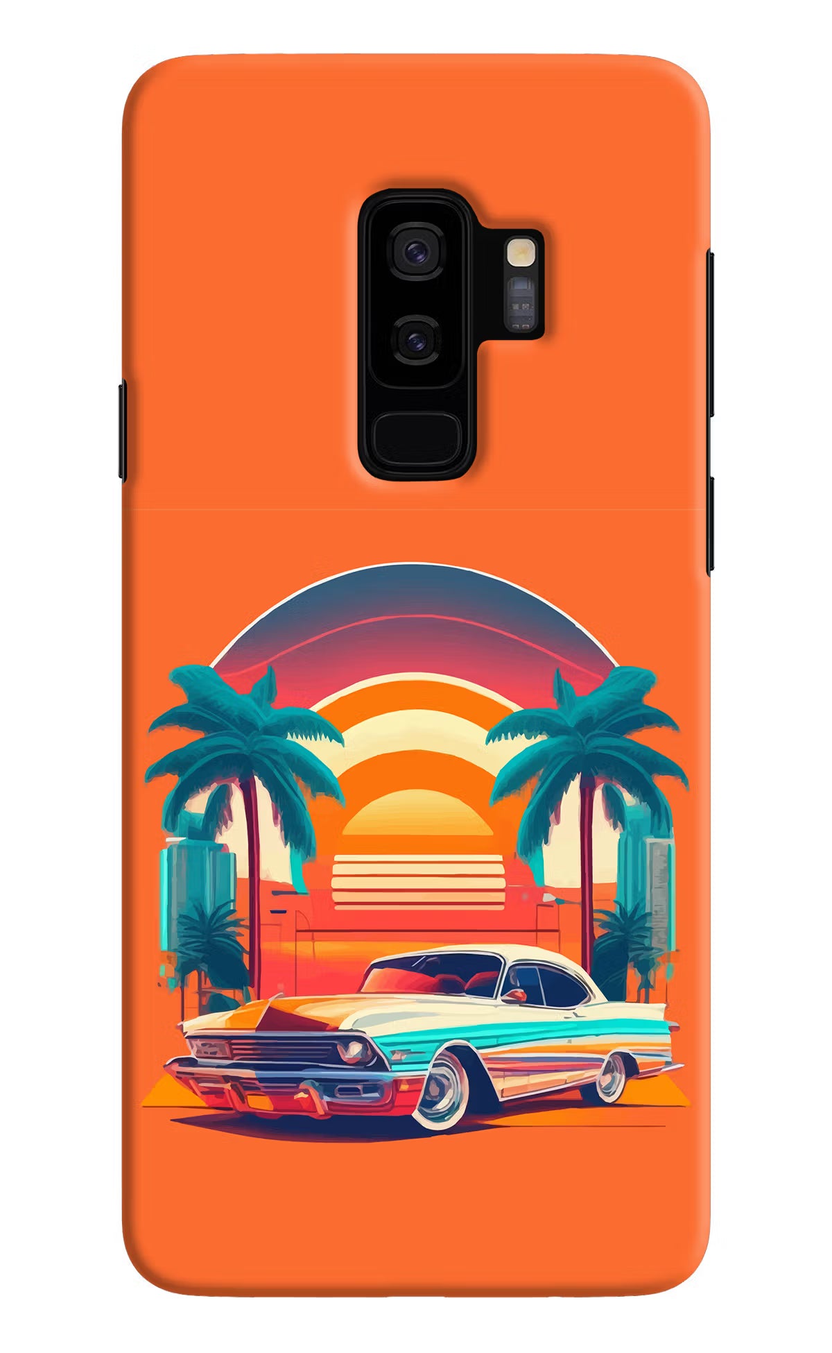 Palm Drive 80s Samsung S9 Plus Hard Case Back Cover by Casekaro