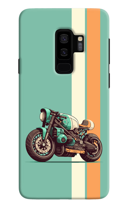 Striped Moto Drift Samsung S9 Plus Hard Case Back Cover by Casekaro
