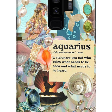 Aquarius Zodiac Samsung S9 Plus Hard Case Back Cover by Casekaro