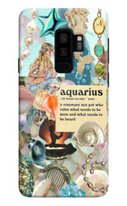 Aquarius Zodiac Samsung S9 Plus Hard Case Back Cover by Casekaro