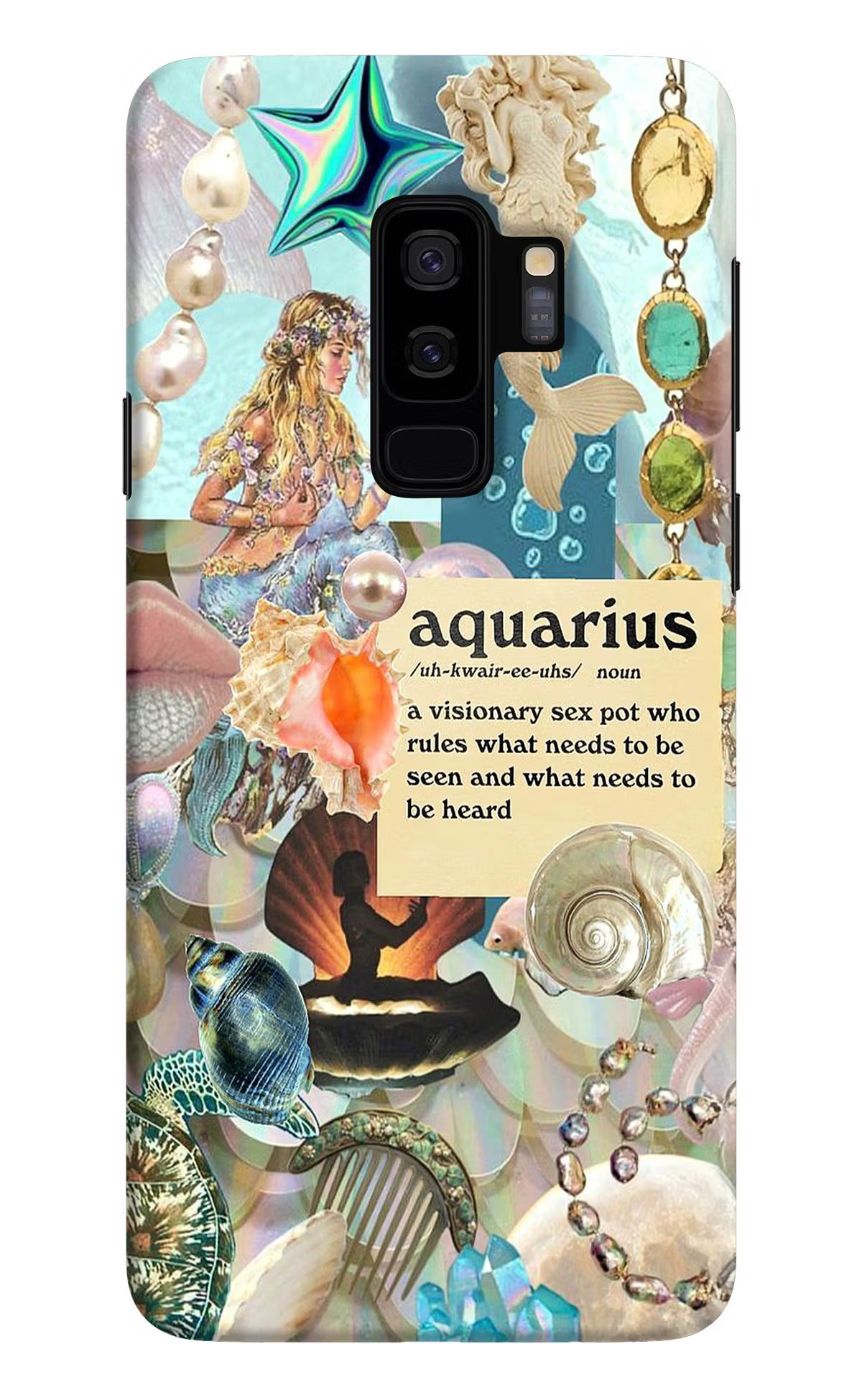 Aquarius Zodiac Samsung S9 Plus Hard Case Back Cover by Casekaro