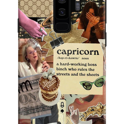 Capricorn Zodiac Samsung S9 Plus Hard Case Back Cover by Casekaro